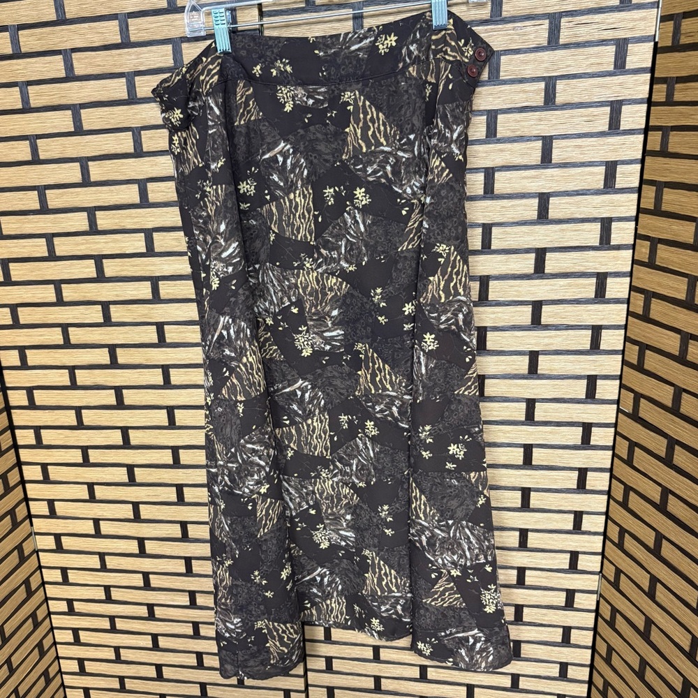 CJ Banks Brown Animal Print Skirt Size 16W